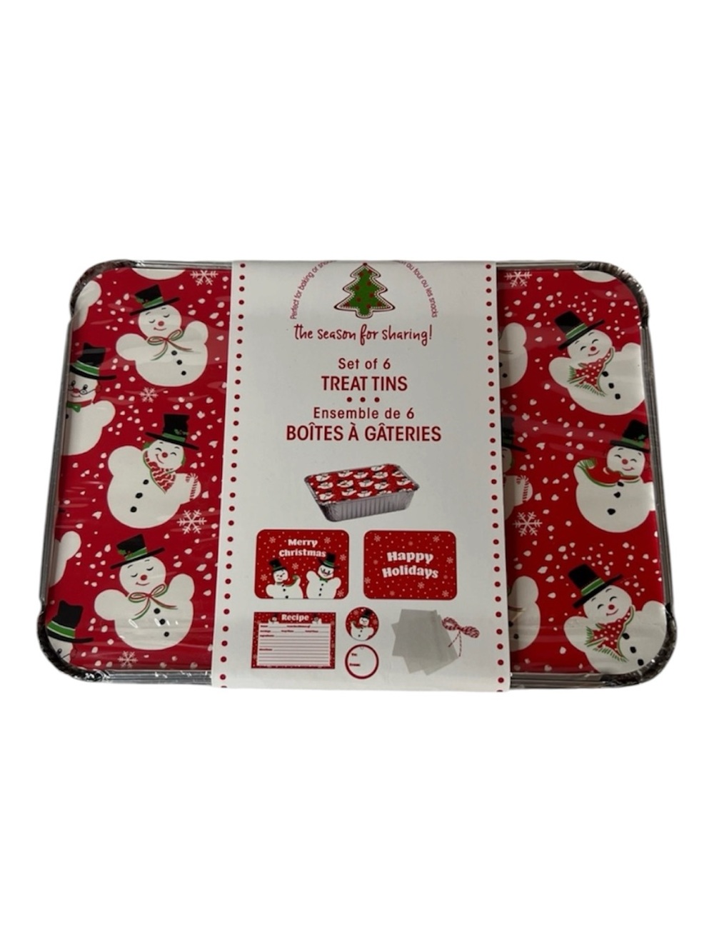 Set of 6 Holiday Treat Tins